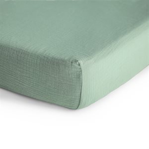 Mushie Crib Sheet - Small - Roman Green